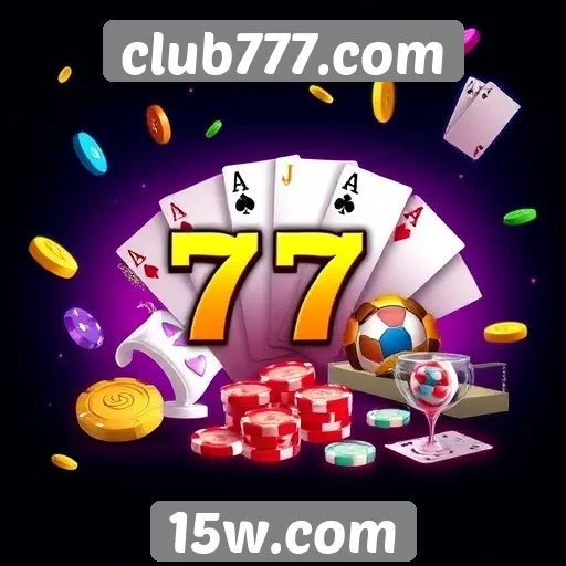 Variedade de jogos disponíveis em club777.com